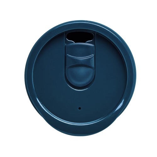 Термокружка LINDE с двойными стенками из переработанного полипропилена, синий нэйви