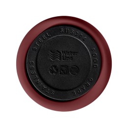 Вакуумная термокружка Waterline c кнопкой «Guard», 400 мл, тубус, бургунди