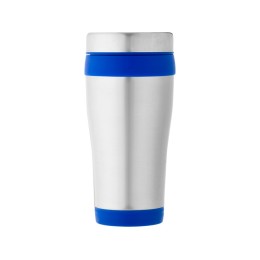 Термостакан «Bezel», серебристый/синий