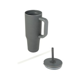 Brady термостакан с силиконовой трубочкой, 900 мл, сертифицированный согласно RCS- Серый