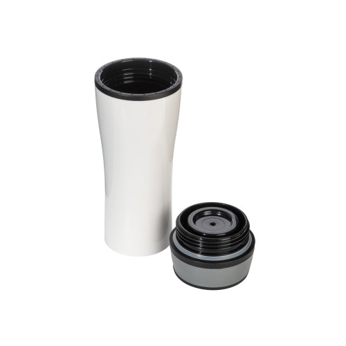 Термокружка с крышкой 360 градусов «Track», 400 мл, белый