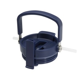 Термостакан Bronx объемом 900 мл из меди и переработанной нержавеющей стали, сертифицированной по стандарту RCS, с вакуумной изоляцией и крышкой с двойной функцией - Темно - синий