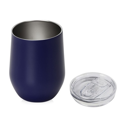 Вакуумная термокружка "Sense", непротекаемая крышка, темно-синий