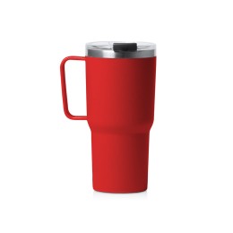 Термокружка «Кенчер» с двойными стенками из нержавеющей стали 304 и полипропилена, красный