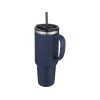 Sydney медная кружка с двойными стенками, сертифицированная согласно RCS, с вакуумной изоляцией и соломинкой, 1200 мл - Темно - синий