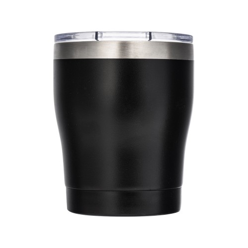 Вакуумная термокружка c керамическим покрытием "Rodos", непротекаемая крышка, 350 мл, черный