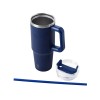 Термокружка «Крэнстон» с двойными стенками из переработанной нержавеющей стали, синий нейви