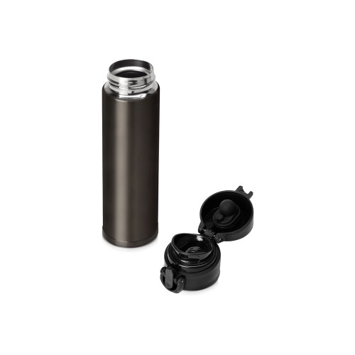 Вакуумная герметичная термокружка «Inter», темно-серый, нерж. сталь