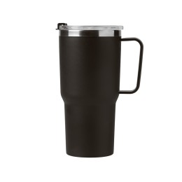 Термокружка «Кенчер» с двойными стенками из нержавеющей стали 304 и полипропилена, черный