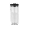 Термокружка «Mony» 400мл, под цифровую печать, прозрачный/черный