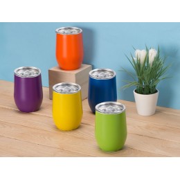 Вакуумная термокружка "Sense", непротекаемая крышка, крафтовая упаковка, оранжевый