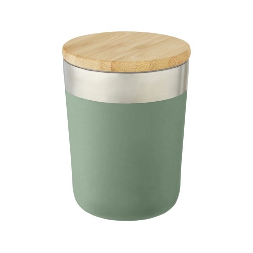 Lagan Кружка с медной вакуумной изоляцией объемом 300 мл и бамбуковой крышкой, зеленый