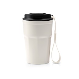 Термокружка KEURY из нержавеющей стали с двойными стенками и ручкой с керамической слоем, белый