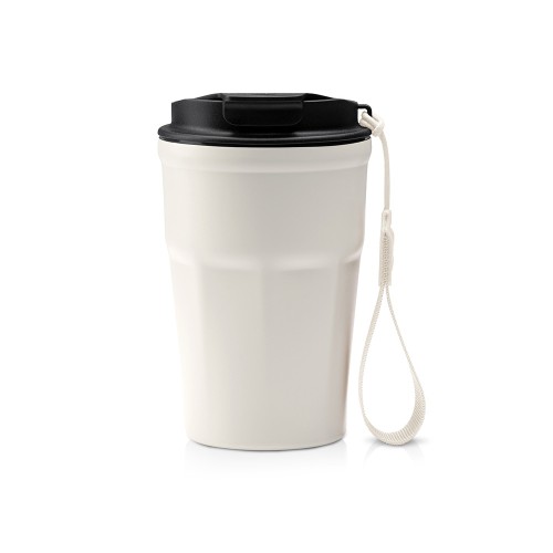 Термокружка KEURY из нержавеющей стали с двойными стенками и ручкой с керамической слоем, белый