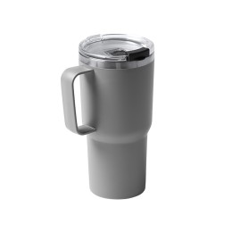 Термокружка «Кенчер» с двойными стенками из нержавеющей стали 304 и полипропилена, серый