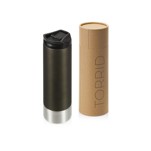 Герметичная термокружка c двойными стенками и медным слоем "Torrid", 470 мл, темно-серый