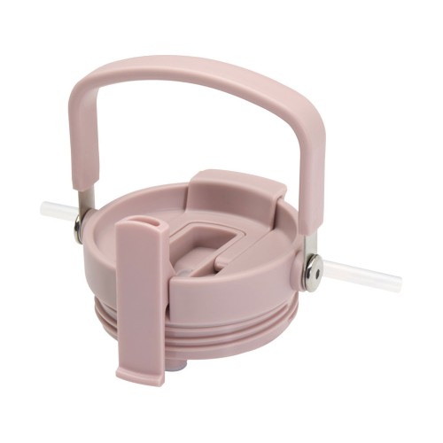 Термостакан Bronx/Бронкс объемом 900 мл из меди и переработанной нержавеющей стали, сертифицированной по стандарту RCS, с вакуумной изоляцией и крышкой с двойной функцией - Пыльно-розовый