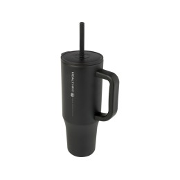Brady термостакан с силиконовой трубочкой, 900 мл, сертифицированный согласно RCS- Черный