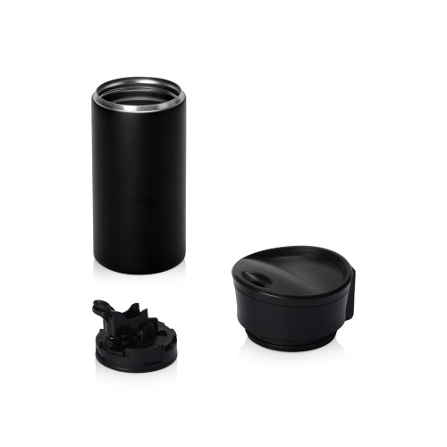 Вакуумная термокружка с кнопкой Upgrade, Waterline, тубус, черный