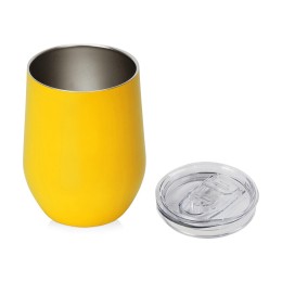Вакуумная термокружка "Sense", непротекаемая крышка, крафтовая упаковка, желтый