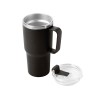 Термокружка «Кенчер» с двойными стенками из нержавеющей стали 304 и полипропилена, черный