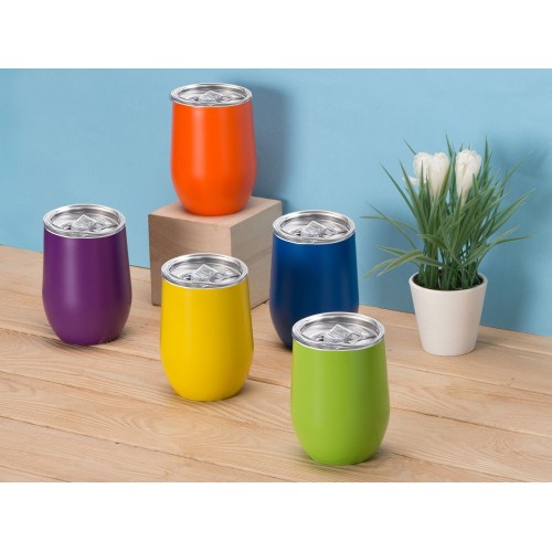 Вакуумная термокружка "Sense", непротекаемая крышка, крафтовая упаковка, зеленое яблоко