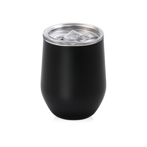 Вакуумная термокружка "Sense", непротекаемая крышка, крафтовая упаковка, черный