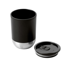 Термокружка LINDE с двойными стенками из переработанного полипропилена, черный