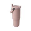 Термостакан Bronx/Бронкс объемом 900 мл из меди и переработанной нержавеющей стали, сертифицированной по стандарту RCS, с вакуумной изоляцией и крышкой с двойной функцией - Пыльно-розовый