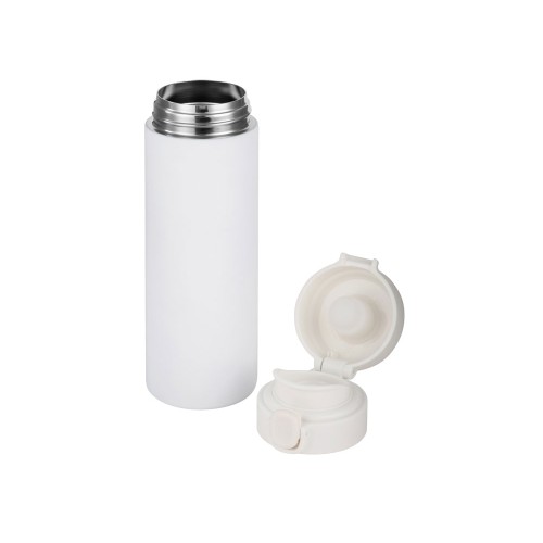 Вакуумная термокружка Waterline c кнопкой «Guard», 400 мл, белый