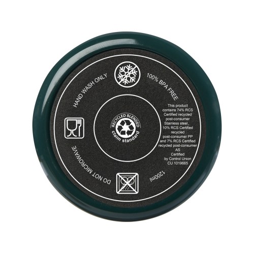 Melbourne кружка 1200 мл, сертифицированная согласно RCS, с соломинкой - Зеленый