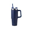 Термокружка «Крэнстон» с двойными стенками из переработанной нержавеющей стали, синий нейви