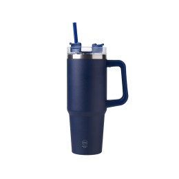 Термокружка «Крэнстон» с двойными стенками из переработанной нержавеющей стали, синий нейви