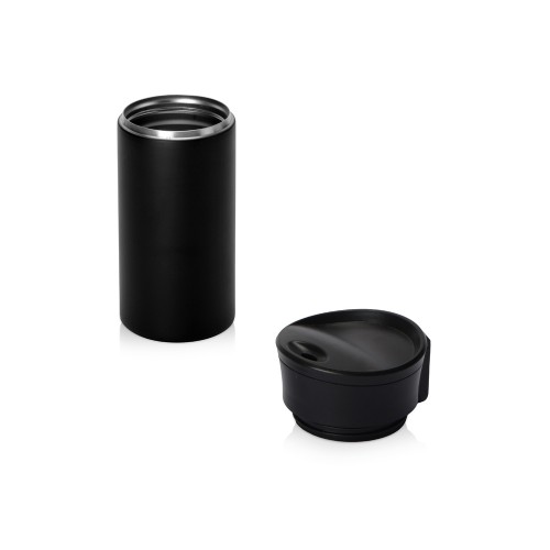 Вакуумная термокружка с кнопкой Upgrade, Waterline, тубус, черный