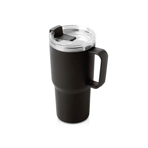 Термокружка «Кенчер» с двойными стенками из нержавеющей стали 304 и полипропилена, черный