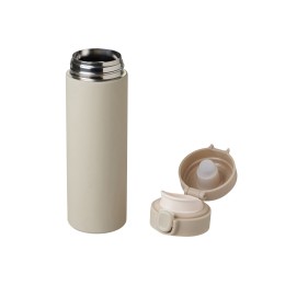 Вакуумная термокружка Waterline c кнопкой «Guard», 400 мл, тубус, бежевый