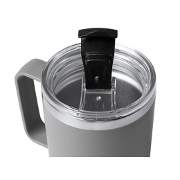 Термокружка «Кенчер» с двойными стенками из нержавеющей стали 304 и полипропилена, серый
