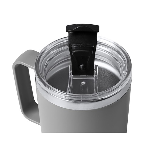 Термокружка «Кенчер» с двойными стенками из нержавеющей стали 304 и полипропилена, серый