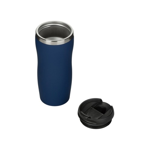 Термокружка "Double wall mug C1", soft touch, 350 мл, темно-синий (Р)