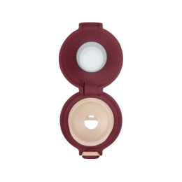 Вакуумная термокружка Waterline c кнопкой «Guard», 400 мл, тубус, бургунди