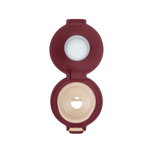 Вакуумная термокружка Waterline c кнопкой «Guard», 400 мл, тубус, бургунди