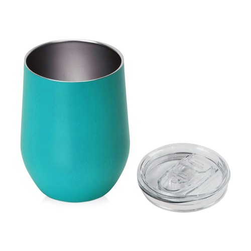 Вакуумная термокружка "Sense", непротекаемая крышка, бирюзовый