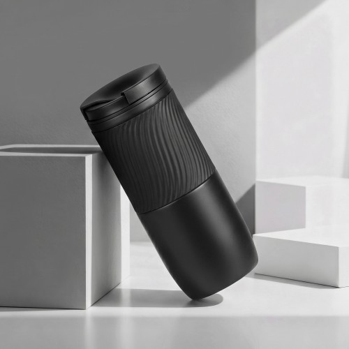 Герметичная вакуумная термокружка "Pillar",550 мл, черный