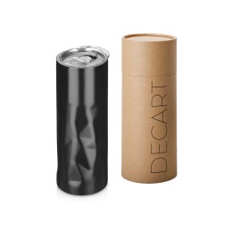 Вакуумная термокружка "Decart", 450 мл, тубус, черный