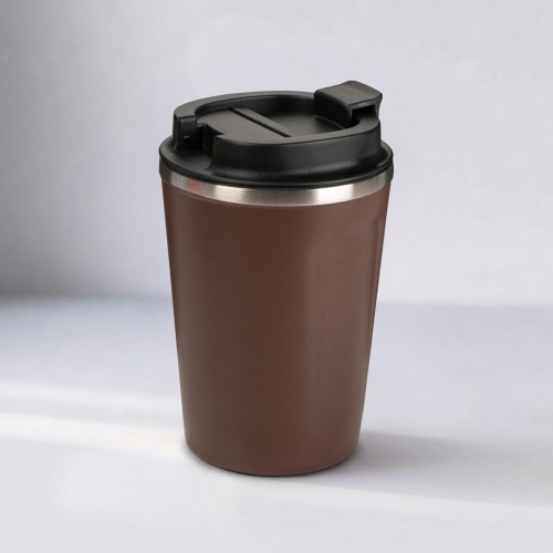 Термокружка CAFe COMPACT, 380 мл, коричневый