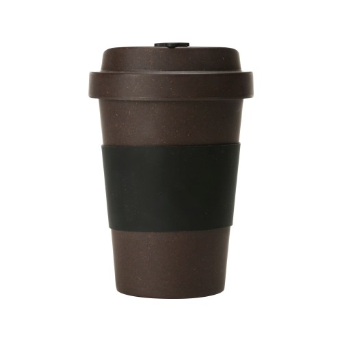 Стакан из кофе с силиконовой манжетой «Latte», коричневый (Р)