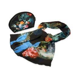 Набор «Цветы»: косметичка и шарф
