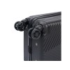Чемодан TORBER ЛАМА, чёрный, ABS-пластик, 38 х 21 х 55 см, 37 л