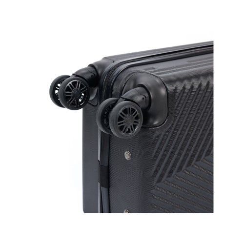 Чемодан TORBER ЛАМА, чёрный, ABS-пластик, 38 х 21 х 55 см, 37 л