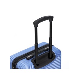 Чемодан TORBER ЛАМА, синий, ABS-пластик, 38 х 21 х 55 см, 37 л